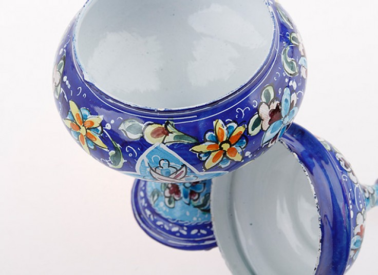 قندان پایه دار میناکاری