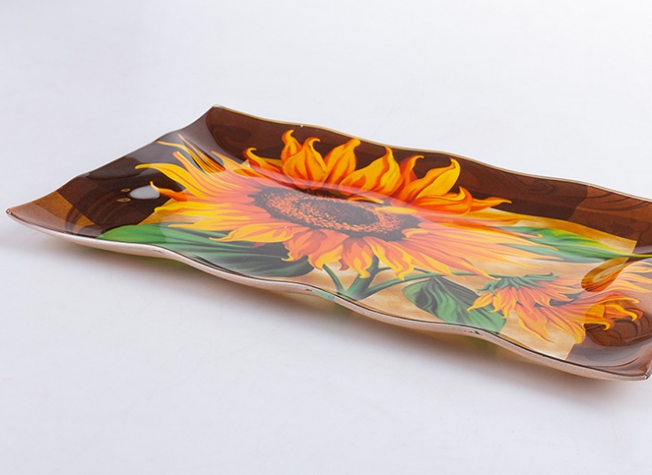 سینی پذیرایی شیشه ای Queens