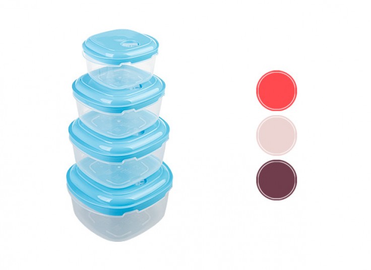 ست ظرف 4 تکه درب دار Polinik