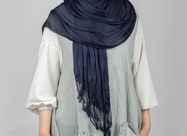 شال زنانه نخی