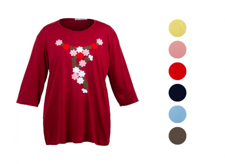 تیشرت زنانه گلدوزی شده Petal