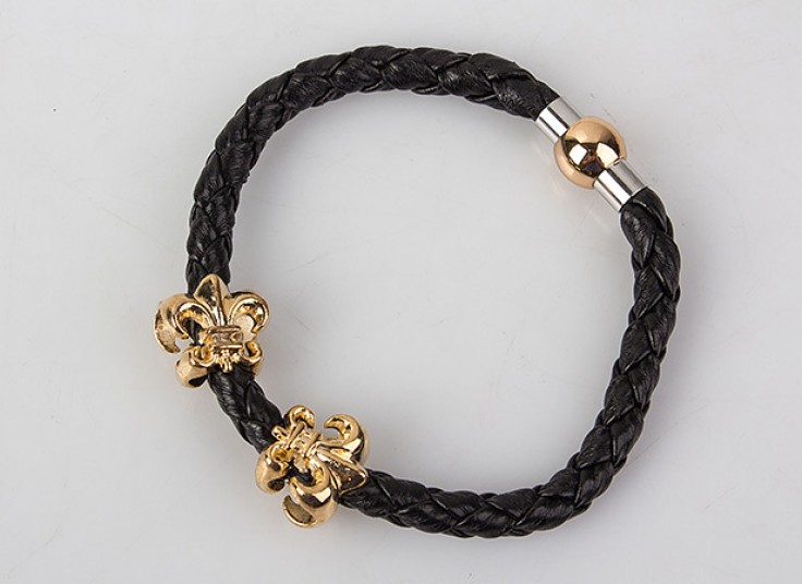 دستبند چرم دو پلاک