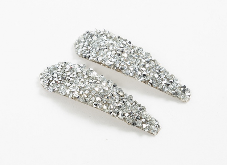 گیره مو دو عددی کریستالی