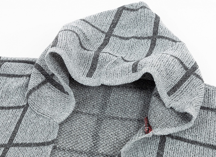 مانتو بافت کلاهدار چهارخانه