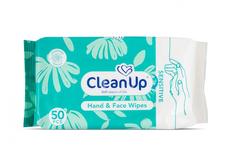 دستمال مرطوب پاک کننده دست و صورت CleanUp