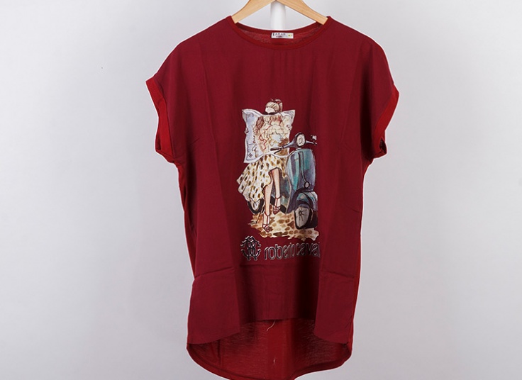 تیشرت طرحدار سایز بزرگ زنانه