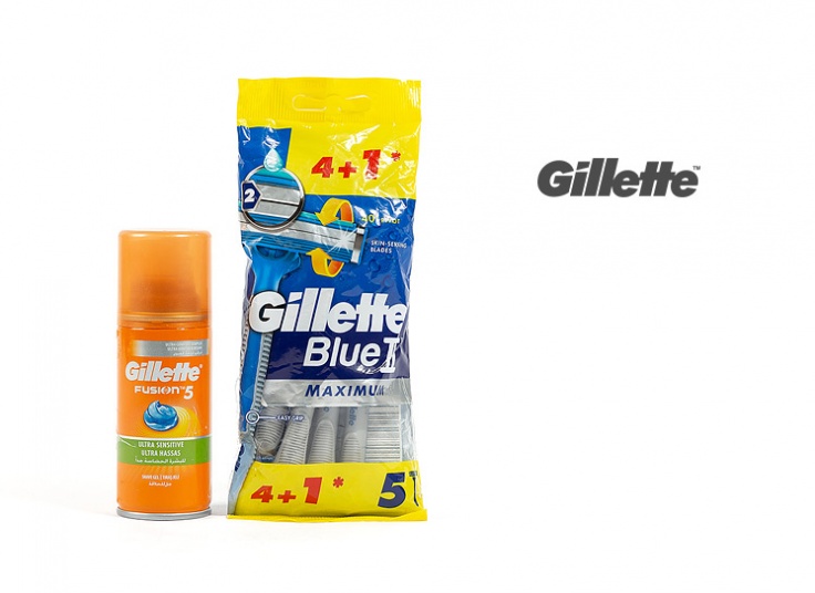 پکیج ژیلت و ژل اصلاح Gillette