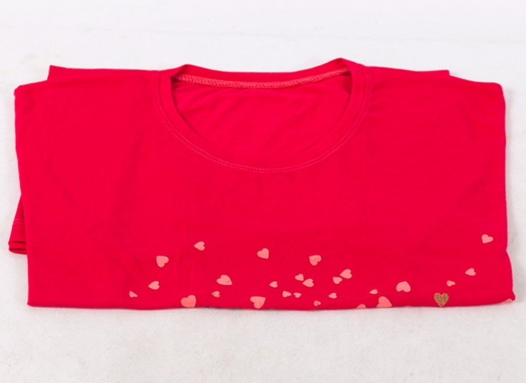 تیشرت زنانه ویسکوز طرح قلب