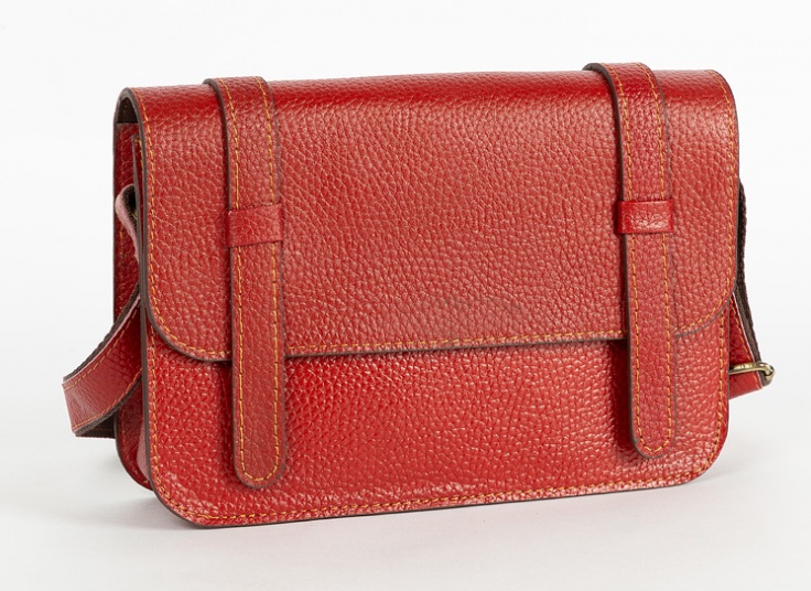 کیف دوشی چرم 2 تسمه زنانه