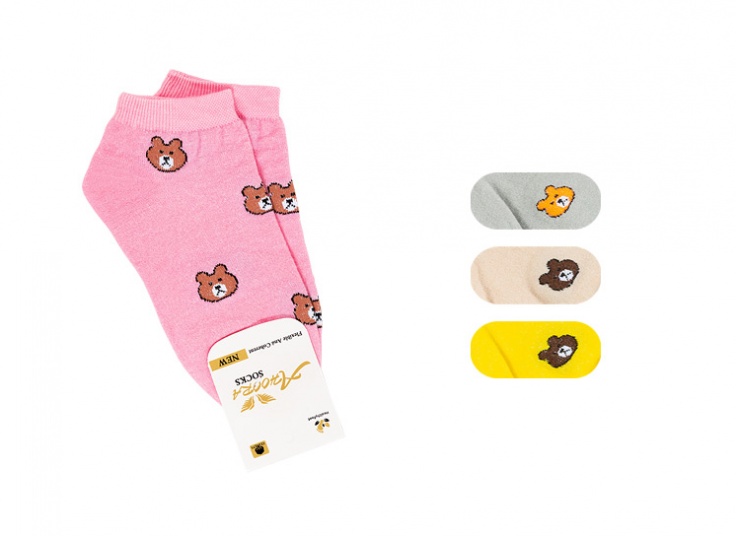 جوراب مچی زنانه Ahoora طرح Teddy