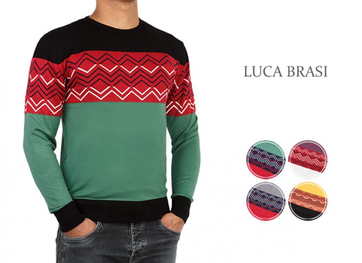 پلیور بافت مردانه LUCA BRASI