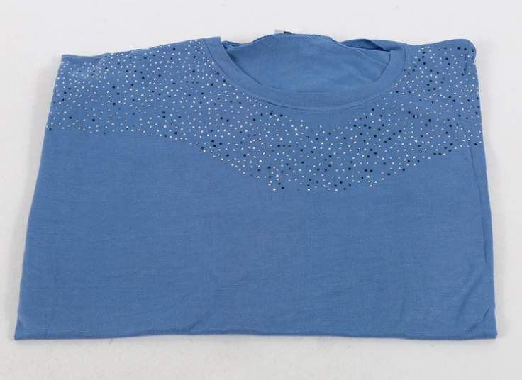 تیشرت سایز بزرگ زنانه نگین دار
