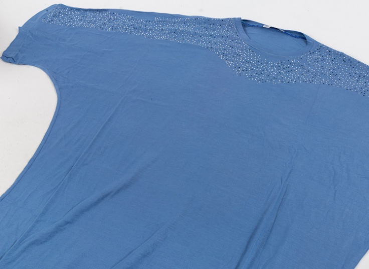 تیشرت سایز بزرگ زنانه نگین دار