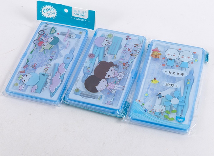 ست 7 تکه پرگار و خط کش AOSDU