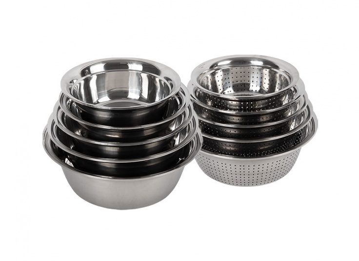 آبکش و لگن استیل Unique