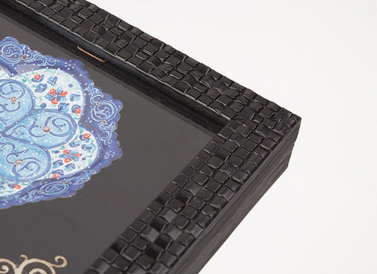 بشقاب میناکاری قاب دار