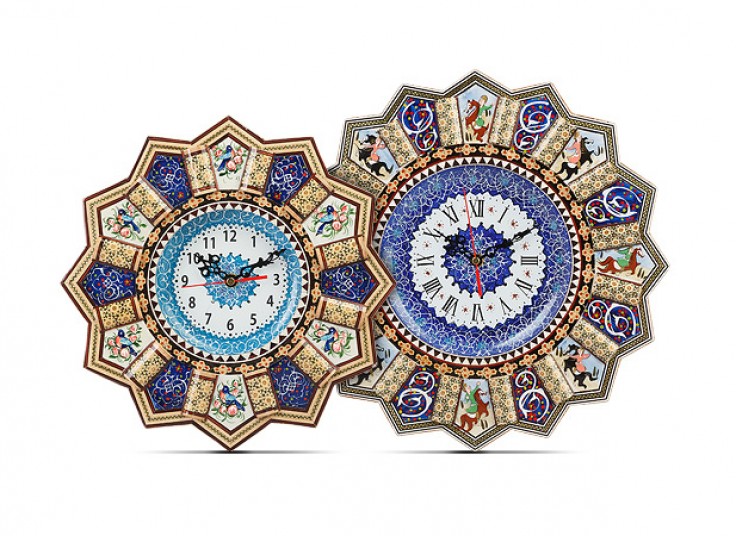 ساعت خورشیدی خاتم و مینا