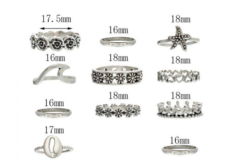 پکیج یازده عددی انگشتر variant