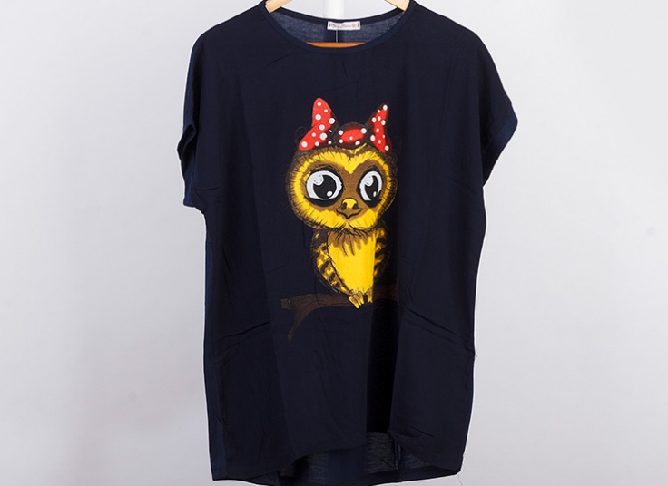 تیشرت طرحدار سایز بزرگ زنانه