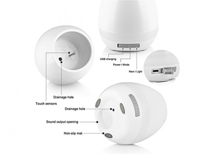 اسپیکر بلوتوثی و گلدان موزیکال Tokqi