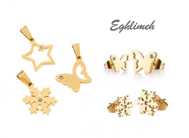 ست زیورآلات اقلیمه سری Gold Winter