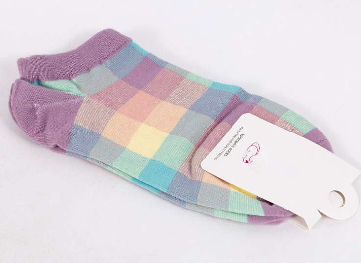 جوراب چهارخانه زنانه junjie shuai