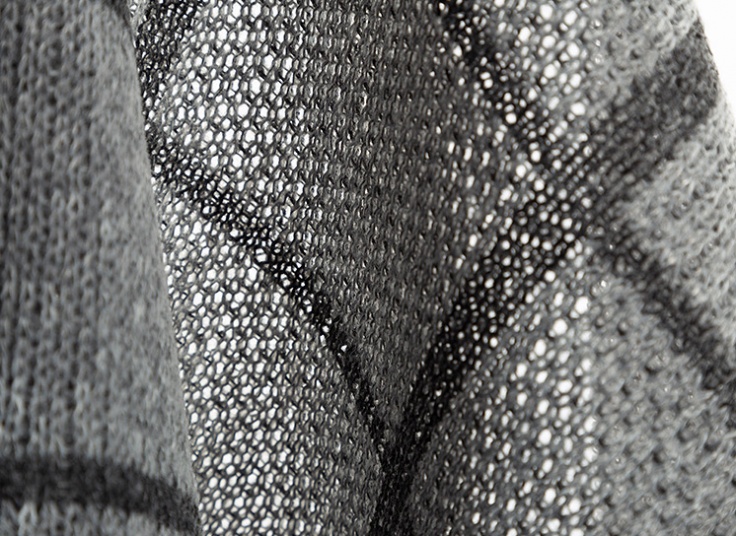 مانتو بافت کلاهدار چهارخانه