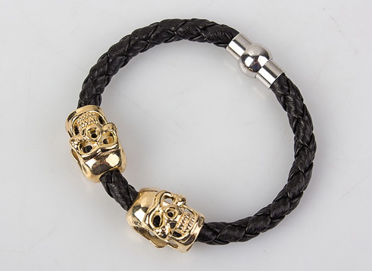 دستبند چرم دو پلاک