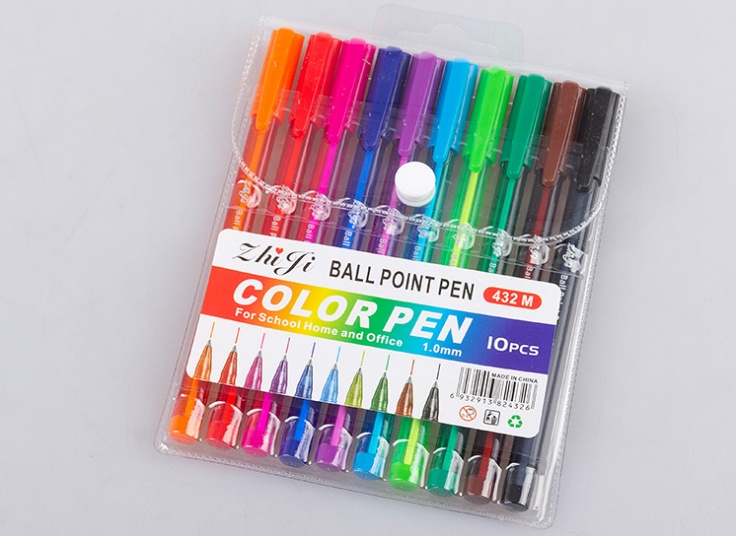 پکیج ده عدد خودکار رنگی Zhiji