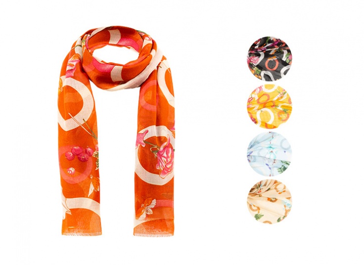 شال نخی طرحدار