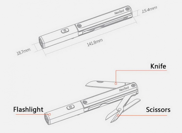 ابزار قلمی 3 در 1 شیائومی Next Tool