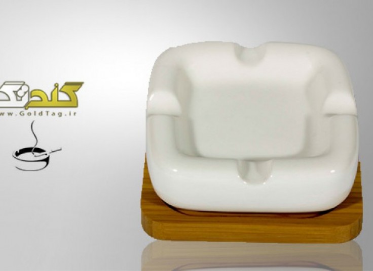 زیر سیگاری لوکس با پایه چوبی