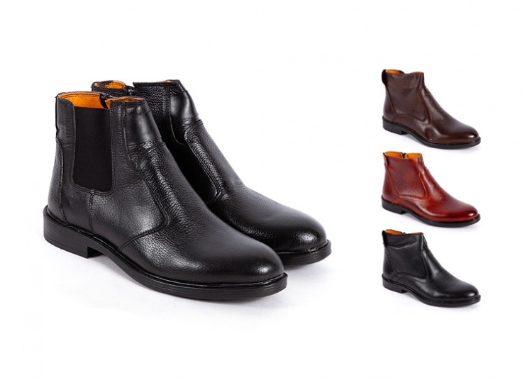 نیم بوت مردانه چرم 