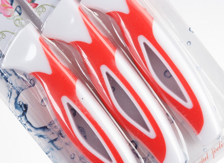 پکیج سه تکه چاقو آشپزخانه گلدار