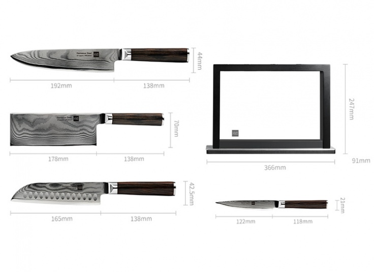 ست 5 پارچه چاقوی آشپزخانه شیائومی HuoHou