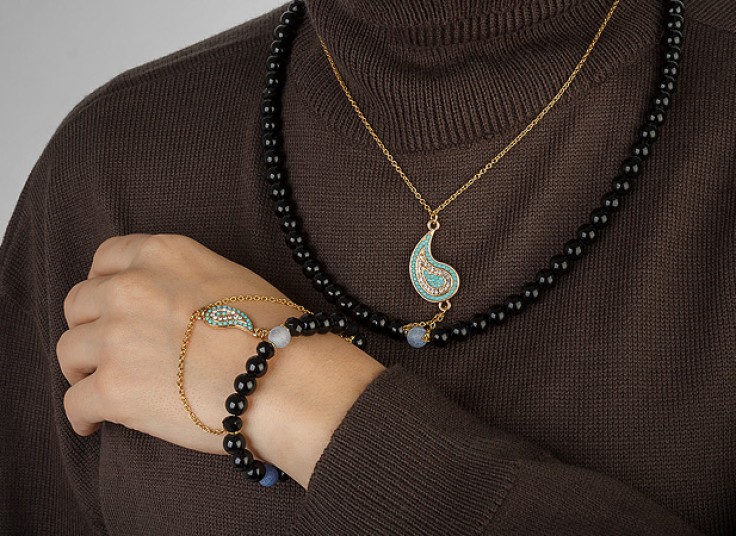 ست گردنبند و دستبند بته جقه