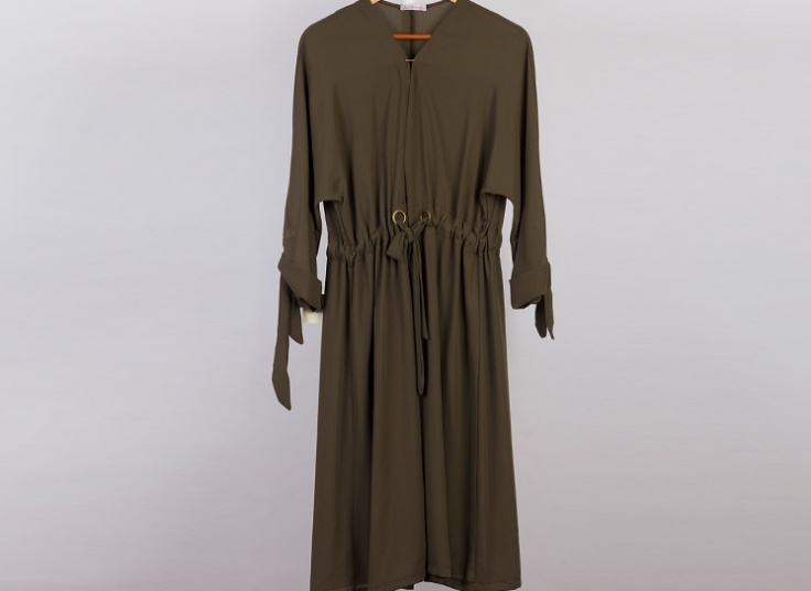 مانتو جلوباز حریر کرپ