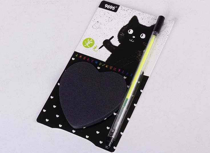 کاغذ یادداشت چسب دار به همراه خودکار