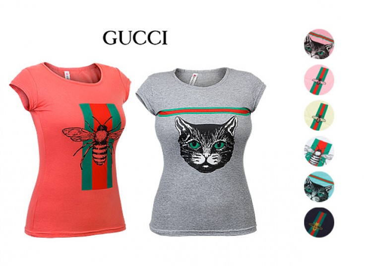 تیشرت زنانه طرح Gucci