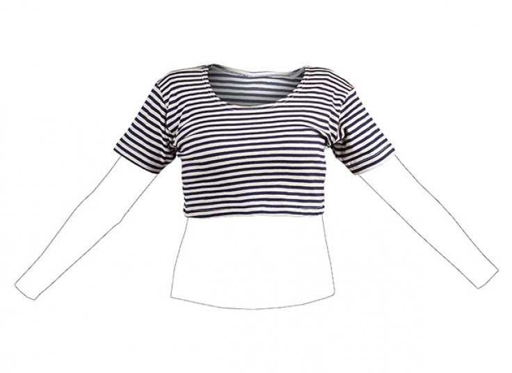 نیم تنه striped