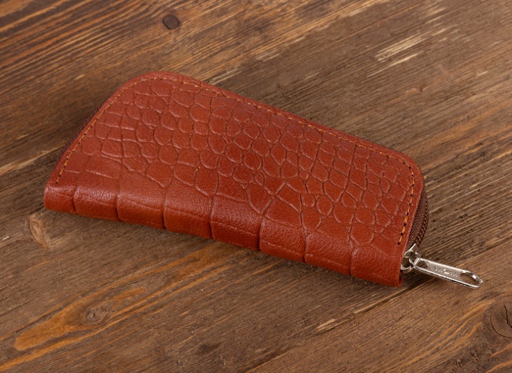 جا کلیدی چرمی زیپ دار