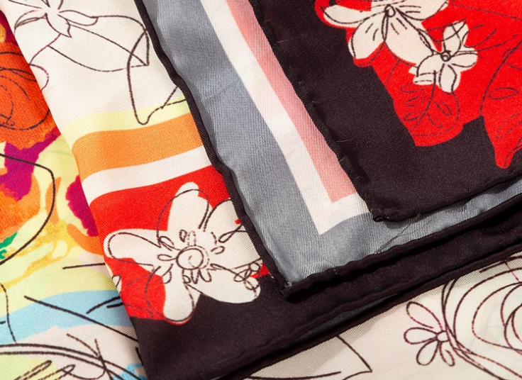 روسری ابریشم دست دوز