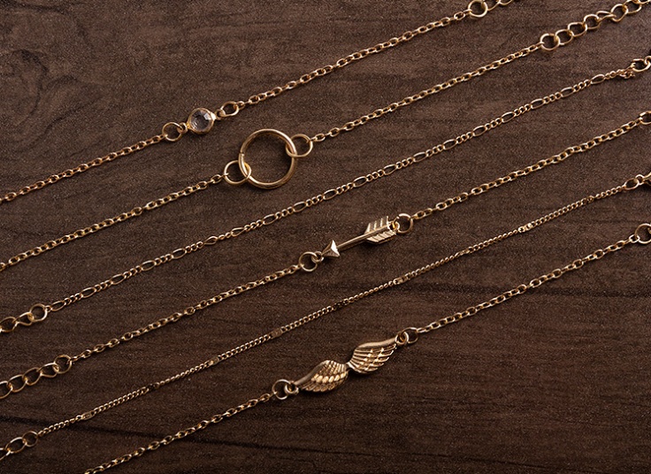 پکیج شش عددی دستبند زنانه golden