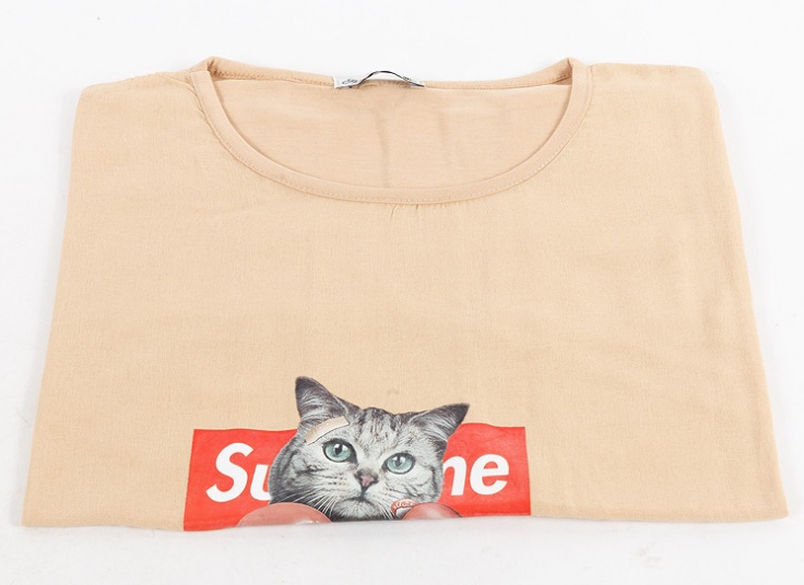 تیشرت زنانه طرح گربه