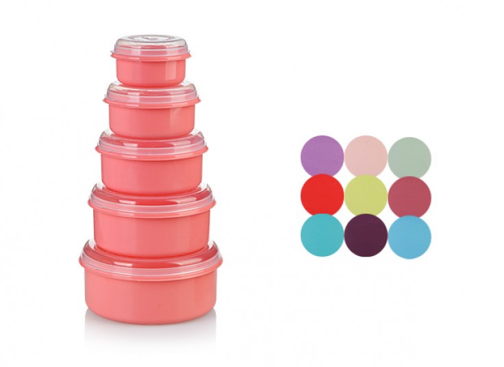 ظرف 5 تکه درب دار Kave Plast