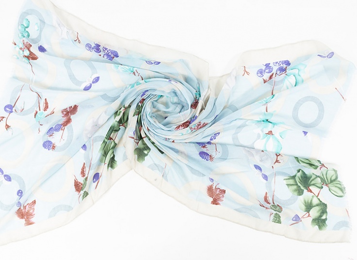 شال نخی طرحدار