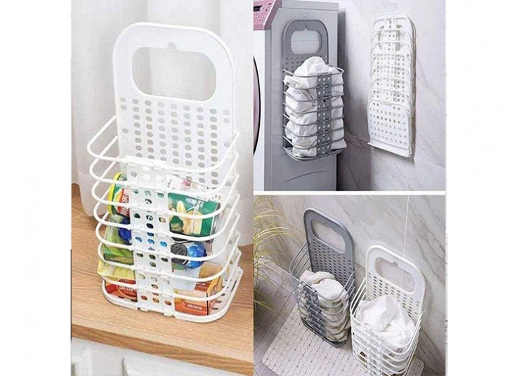 سبد لباس تاشو دیواری