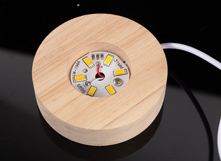 چراغ خواب مدل گوی کریستالی LED دار