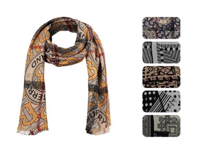 شال دوطرفه موهر زنانه