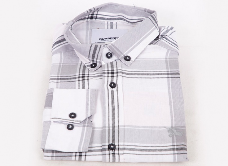 پیراهن مردانه چهارخانه طرح BURBERRY